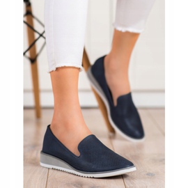 Goodin Durchbrochene Lederlords blau 2