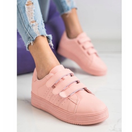 SHELOVET Modische Sneakers mit Klettverschluss rosa 1