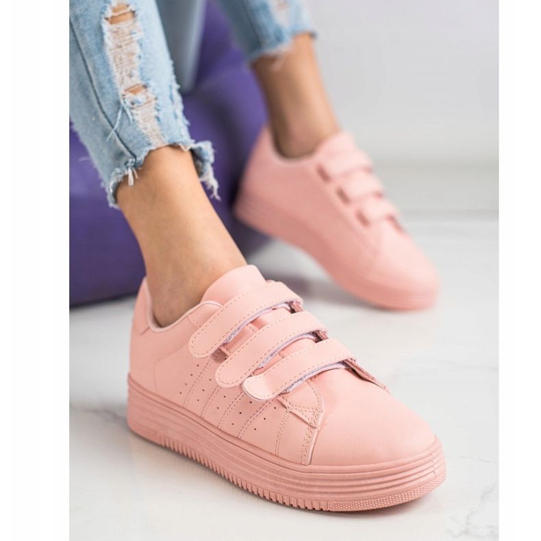 SHELOVET Modische Sneakers mit Klettverschluss rosa 1