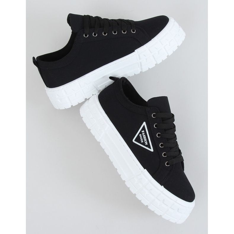 Schwarze Damen Sneaker LA134 Schwarz 1