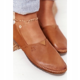 Damen Lederballerinas Maciejka Rot 01930-52 braun 2