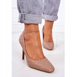 PS1 Elegante Steppstilettos Hellbraun Rosanna 2