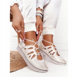 Damen Lederschuhe Maciejka Beige-Gold 04449-25 golden 2