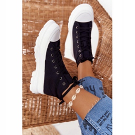 FB2 Hohe Sneakers für Damen auf einer großen Sohle Schwarz Trissy 1