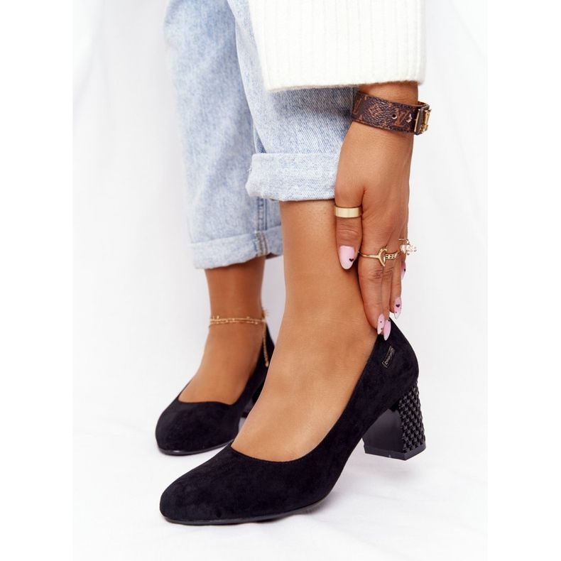 Sergio Leone Schwarze Wildleder Pumps Selva2 2