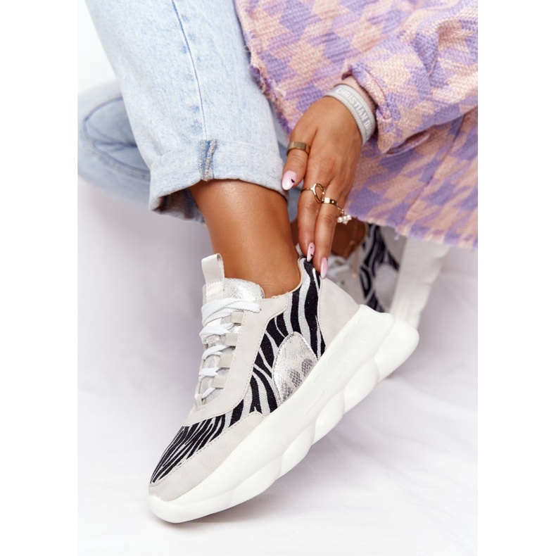 Damen Sportschuhe Lu Boo Dicke Sohle Grau Taste It! 2