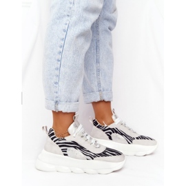 Damen Sportschuhe Lu Boo Dicke Sohle Grau Taste It! 1