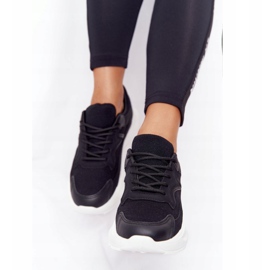 FB2 Black Delusion Damen Sneakers auf großer Sohle schwarz 1