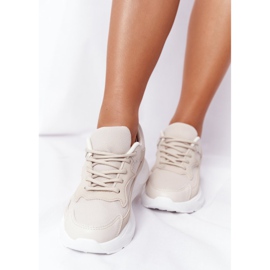 FB2 Damen Sneaker Beige Delusion auf großer Sohle 1