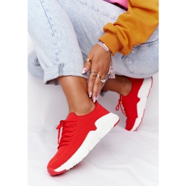 Damen Sportschuhe Slip-on Big Star DD274580 Rot 2