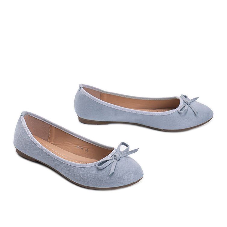 Angelina blaue Ballerinas mit Schleife 1