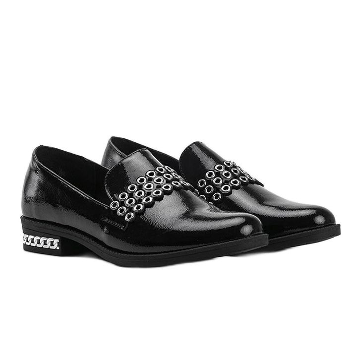 Jamie schwarz lackierte Damenschuhe 1