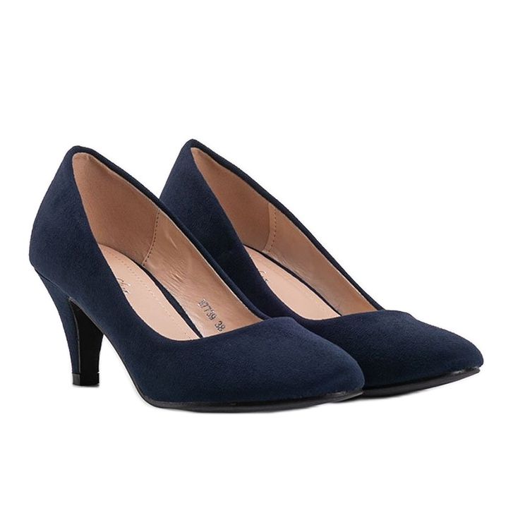 Marineblaue Karissa Pumps aus Öko-Wildleder 1