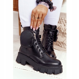 PS1 Schwarze Arbeiterstiefel auf Plattform Black Saturday 2