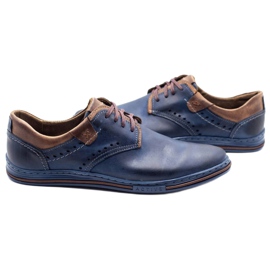 Polbut Freizeitschuhe Herren 402 marineblau mit braun 3