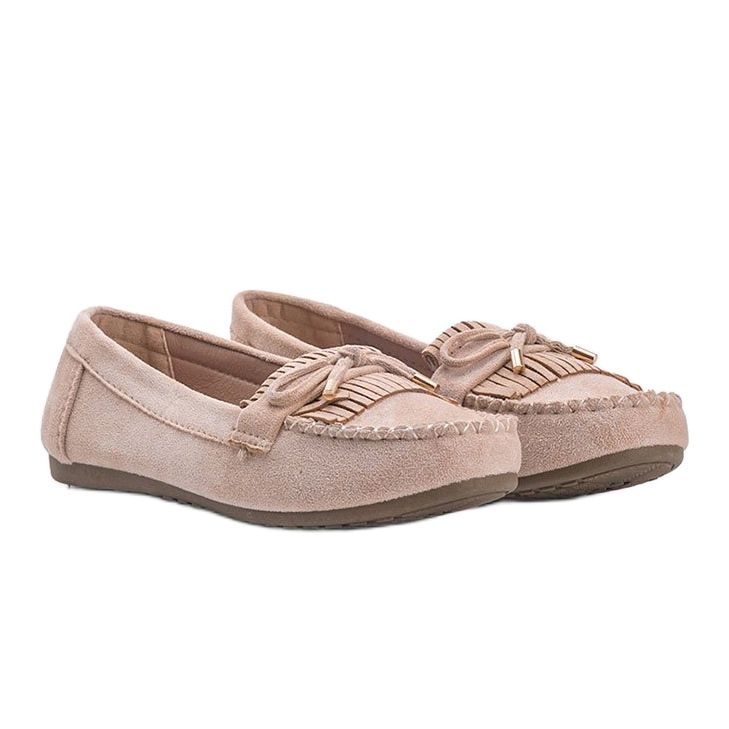 Kira Beige Loafer aus Öko-Wildleder 1