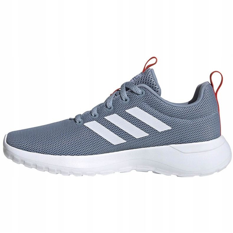 Grau Adidas Lite Racer Cln K Laufschuhe FV9607 weiß blau orange 2