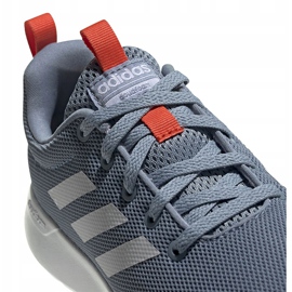 Grau Adidas Lite Racer Cln K Laufschuhe FV9607 weiß blau orange 3
