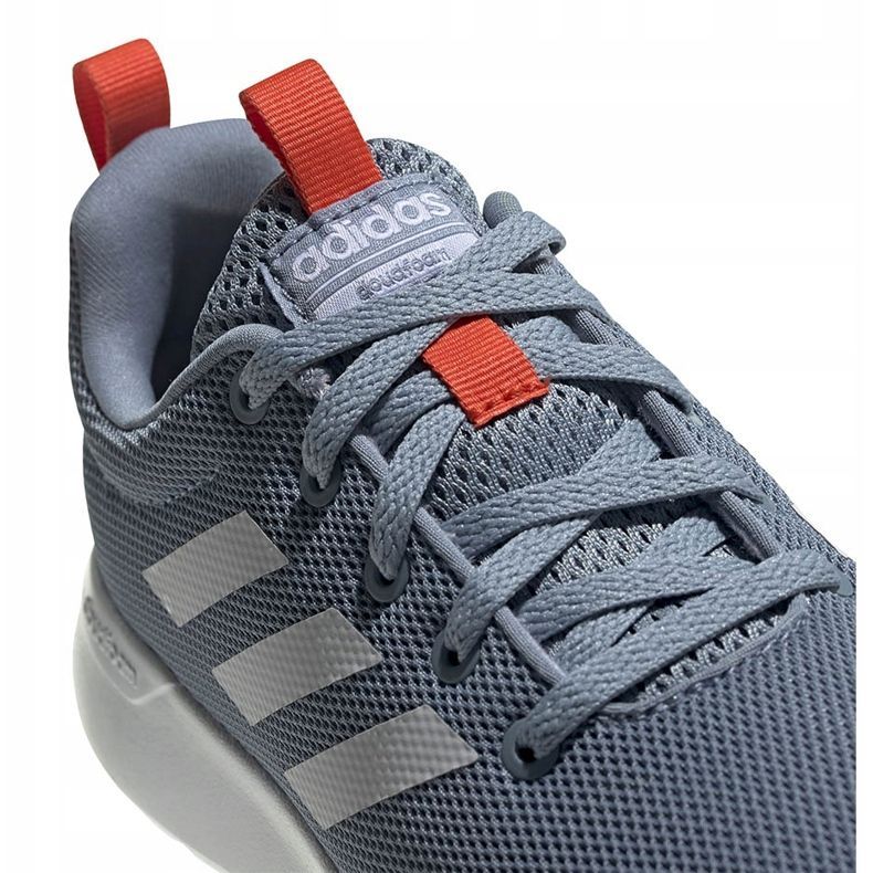 Grau Adidas Lite Racer Cln K Laufschuhe FV9607 weiß blau orange 3