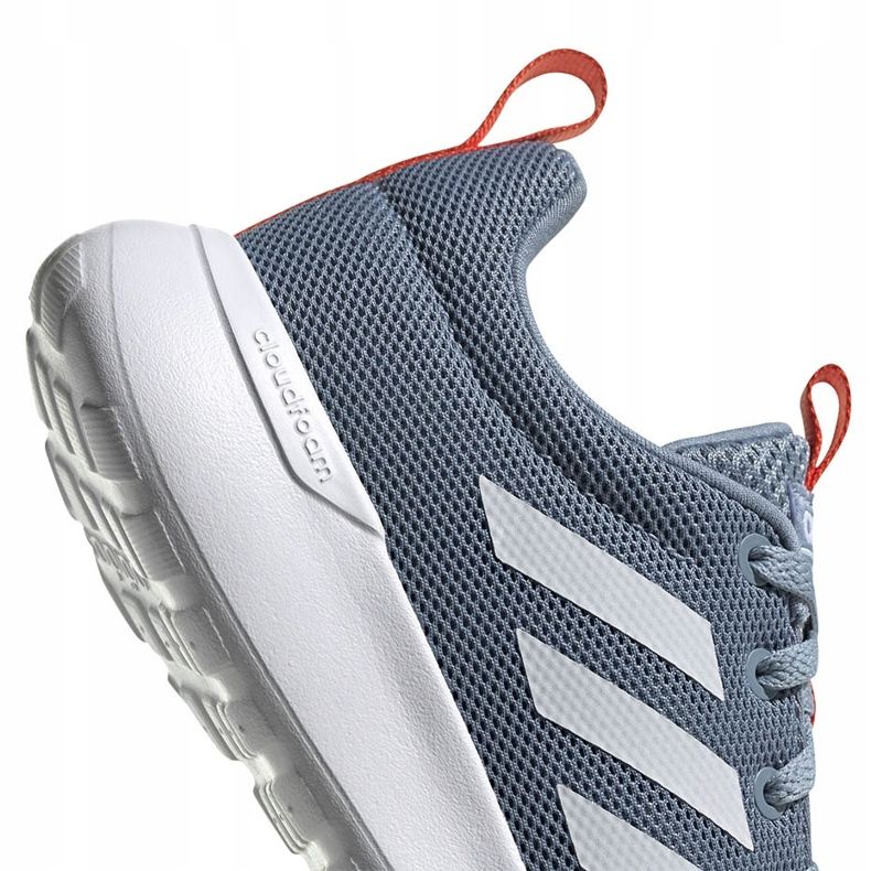 Grau Adidas Lite Racer Cln K Laufschuhe FV9607 weiß blau orange 4