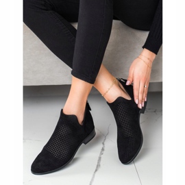 VINCEZA Frühlingsstiefel mit Lochmuster schwarz 1