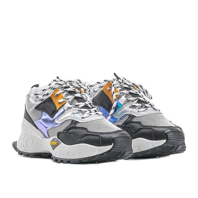 Schwarze Holly-Turnschuhe weiß 1