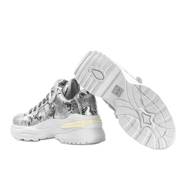 Lollypop silberne Schlangen-Sneaker 1