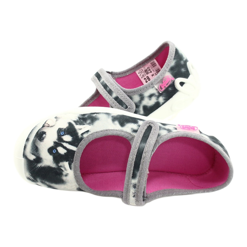 Befado Kinderruhschuhe 114x440 farbenfroh mit Hundeanwendung weiß 5
