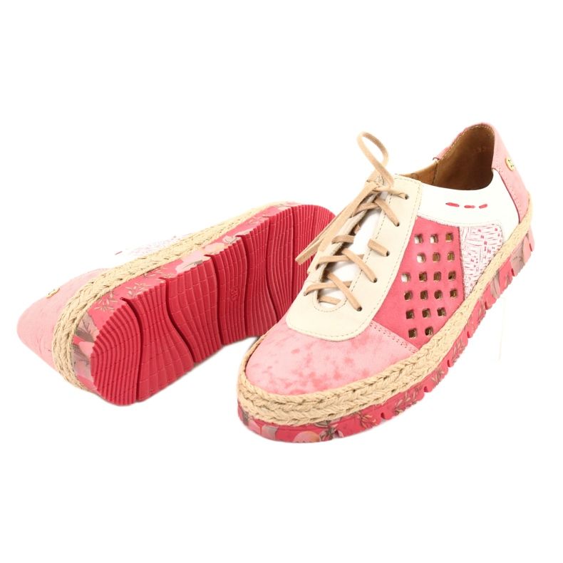 Damen Lederschuhe Maciejka Coral 03339-43 beige weiß rot rosa 6