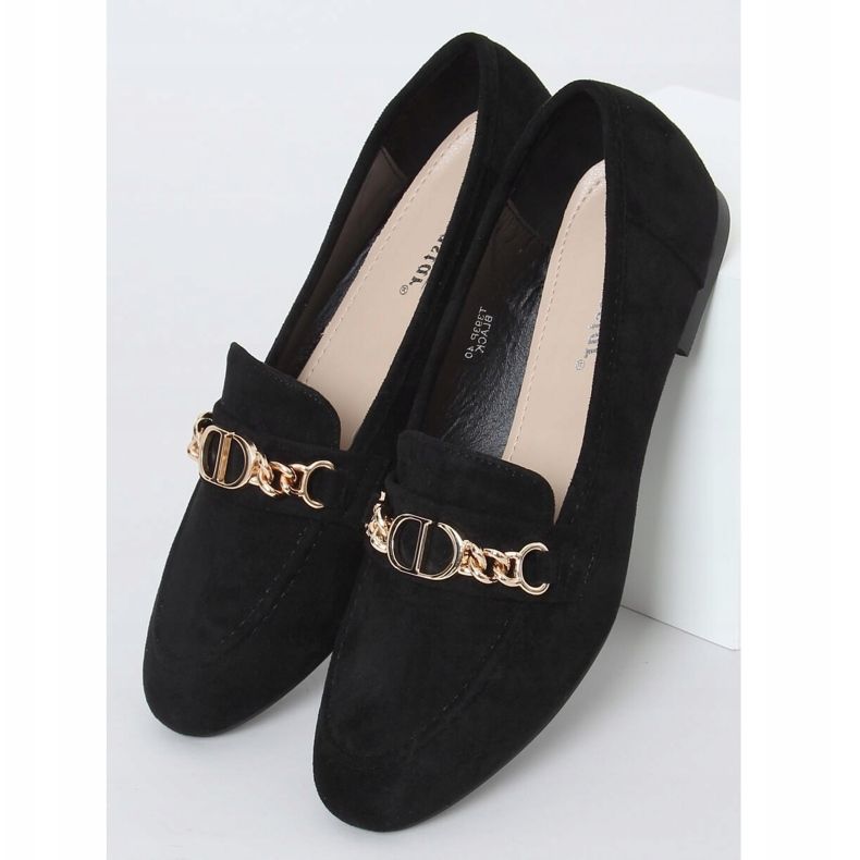 Schwarze Damen-Loafer T393P Schwarz 1