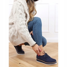 Damen-Loafer mit Schnürung marineblau 8988-45 Blau navy blau 2