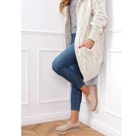 Damen Slipper mit Schnürung beige 8988-45 Beige 1