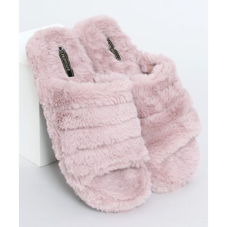 Damenhausschuhe mit elastischem Flieder X8130 Lila violett 1