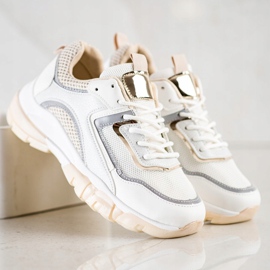 Ideal Shoes Sneakers mit Glitzereinsatz weiß mehrfarbig 2