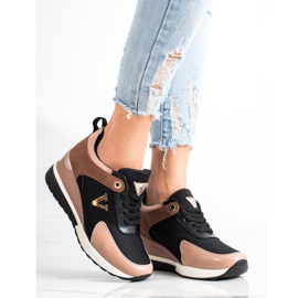 VINCEZA Freizeit-Sneaker schwarz rosa mehrfarbig 1