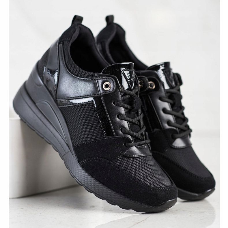 Stylische VINCEZA Sneaker schwarz 2