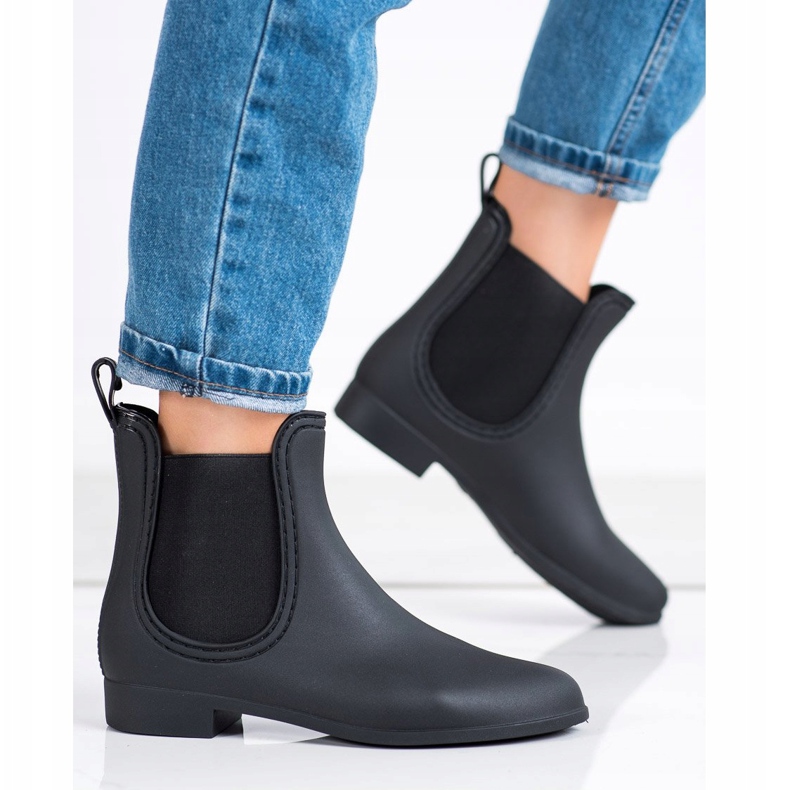 SHELOVET Matte Galoschen schwarz 1