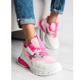 SHELOVET Modische Turnschuhe weiß rosa 2