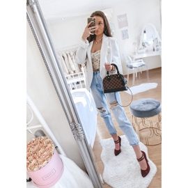 Burgunderrote Wildleder-Pumps an der Ferse L408 1