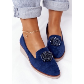 Elegante Keilschuhe Vinceza 10580 Wildleder Marineblau 2