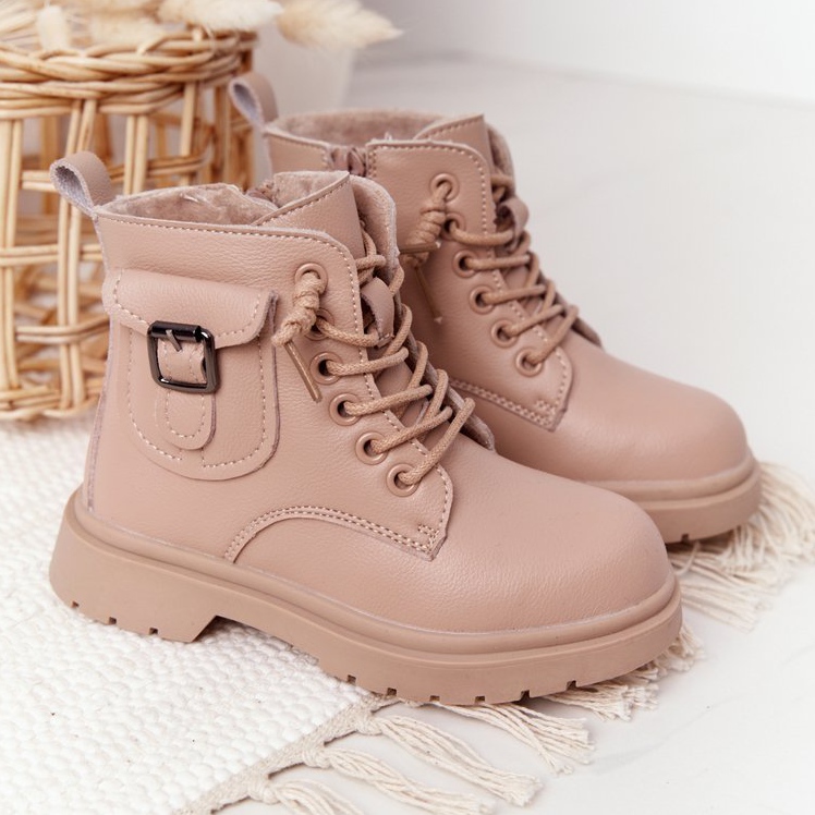 Apawwa Kinderstiefel mit Taschen in Beige TikTok 1