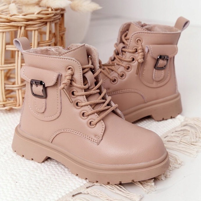 Apawwa Kinderstiefel mit Taschen in Beige TikTok 2