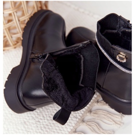 Apawwa Kinderstiefel mit Pailletten Black Toffees schwarz 2
