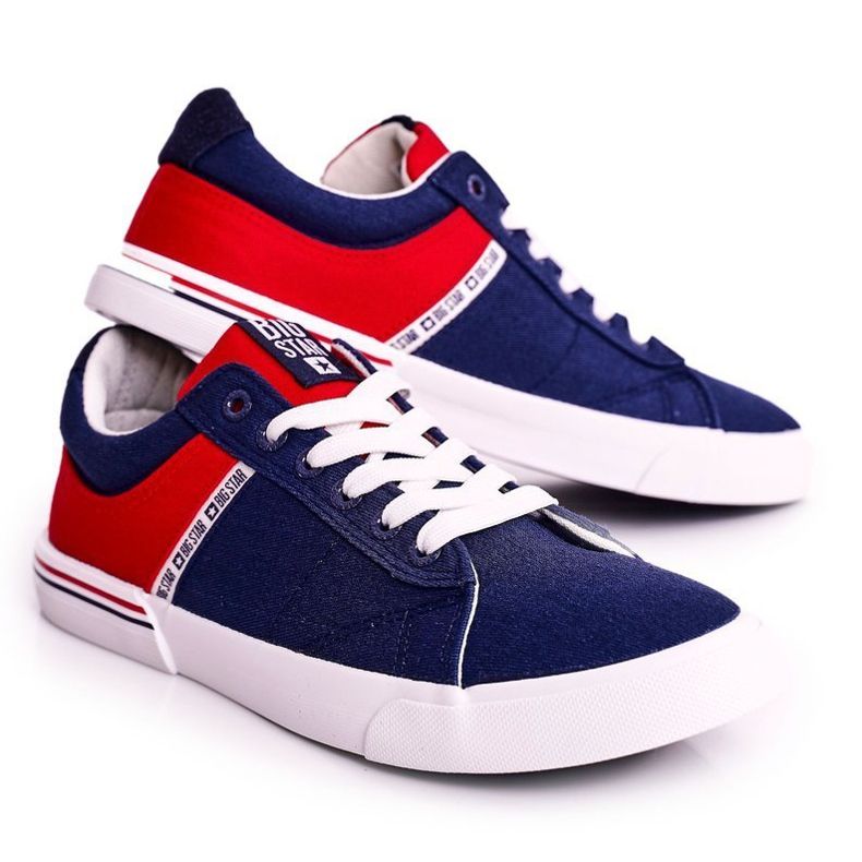 Herren Sneaker Big Star FF174137 Marineblau-Rot navy blau 1