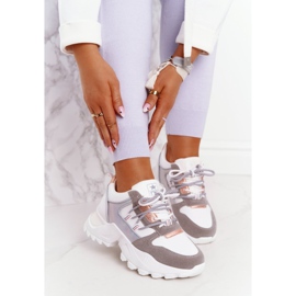 EVE Sneakers für Damen auf massiver Sohle Power White weiß grau 2