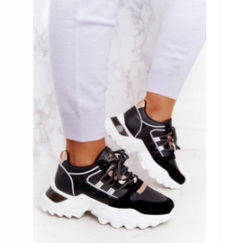 EVE Damen-Sneaker auf einer massiven schwarzen Power-Sohle golden 2