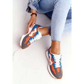 PS1 Damen Sportschuhe Sneaker Orange Move On weiß blau 1