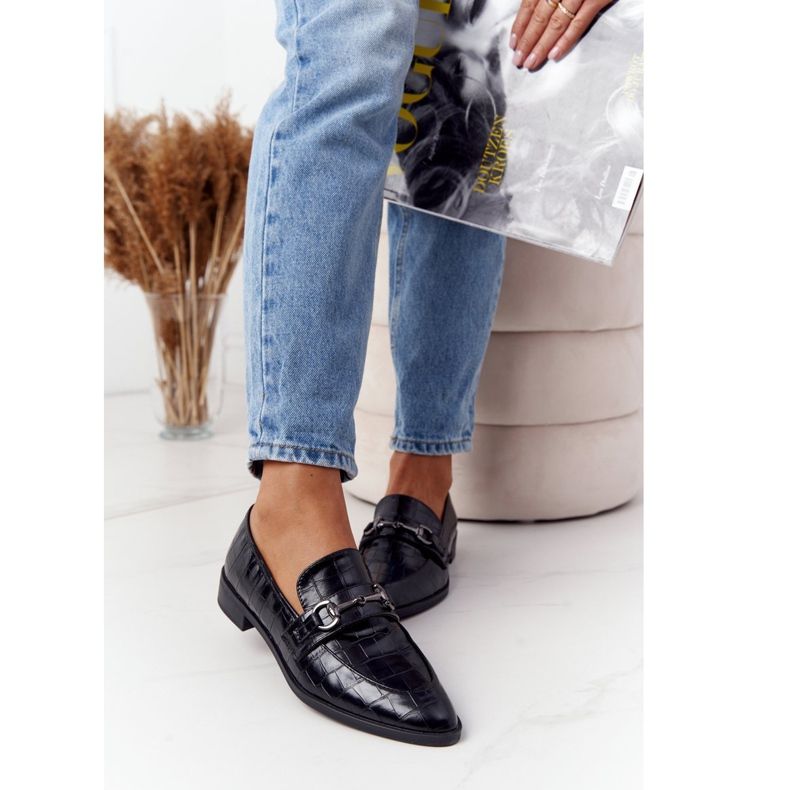 S.Barski Elegante Damen Mokassins von S. Bararski Black schwarz 1