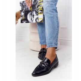 S.Barski Elegante Damen Mokassins von S. Bararski Black schwarz 2