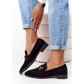 S.Barski Elegante Damen Loafer S. Barski Suede Schwarz 2